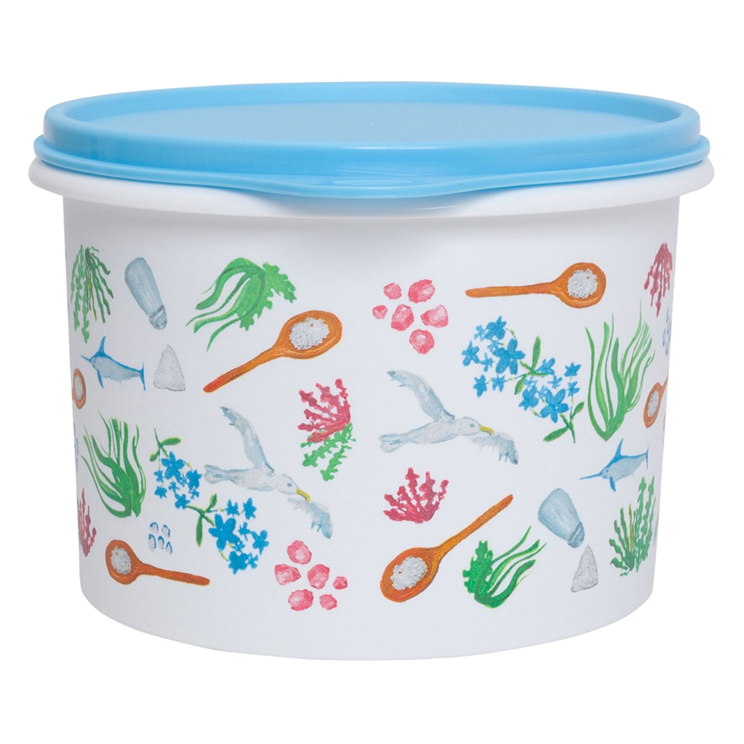 Pote p/ alimentos Tupper Caixa Sal Tupperware 1,3Kg Floral